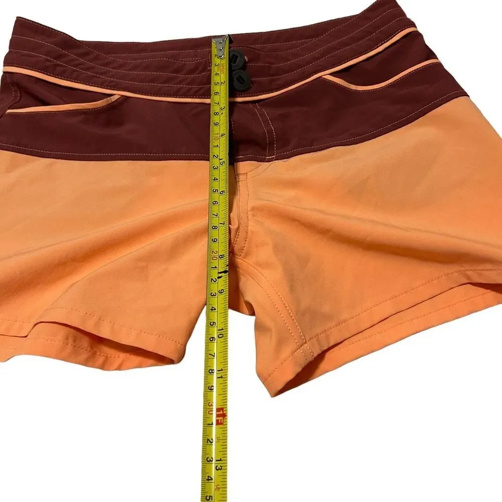 Patagonia Shorts Button Meridian Colorblock Orange Women's Size 0